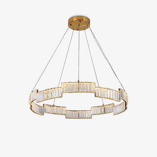 Lustra Lustre Cristal avec Cadre Doré
