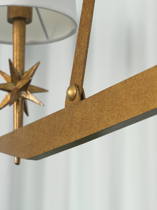 Lynve Lustre Élégant Stellaire Linéaire en Laiton