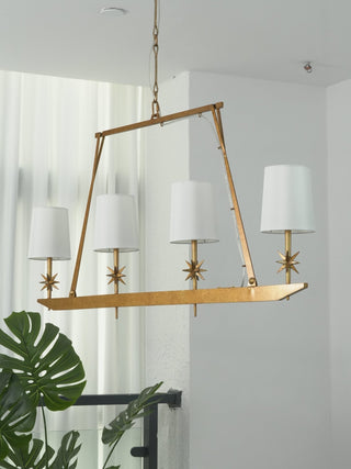 Lynve Lustre Élégant Stellaire Linéaire en Laiton