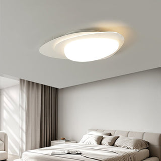 Solara Plafonnier Noyer Ovale Organique LED