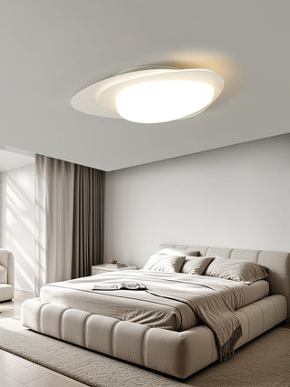 Solara Plafonnier Noyer Ovale Organique LED