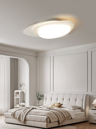 Solara Plafonnier Noyer Ovale Organique LED