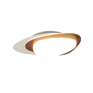 Solara Plafonnier Noyer Ovale Organique LED