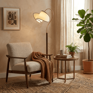 Stelmo Curved Neck Floor Lamp-Neutral Decor