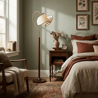 Stelmo Curved Neck Floor Lamp-Neutral Decor