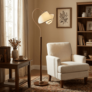 Stelmo Curved Neck Floor Lamp-Neutral Decor