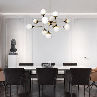Lustra Lustre Stilnovo en Laiton Noir et Verre