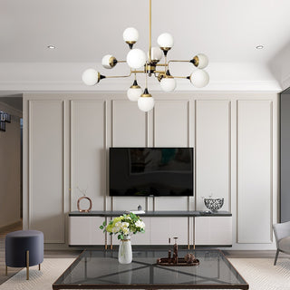 Lustra Lustre Stilnovo en Laiton Noir et Verre