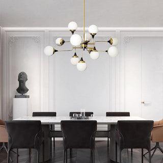 Lustra Lustre Stilnovo en Laiton Noir et Verre