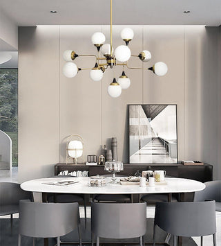 Lustra Lustre Stilnovo en Laiton Noir et Verre