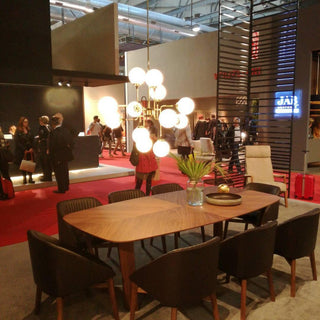Lustra Lustre Stilnovo en Laiton Noir et Verre