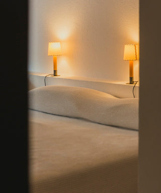 Stitched Table Lamp-Neutral Decor