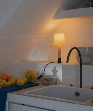 Stitched Table Lamp-Neutral Decor