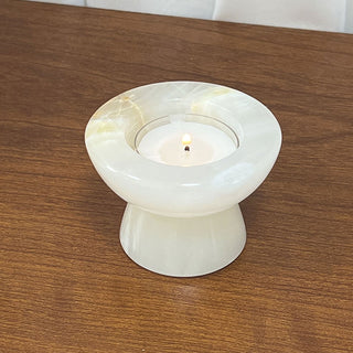 Stone Halo Candle Holder Set-Neutral Decor
