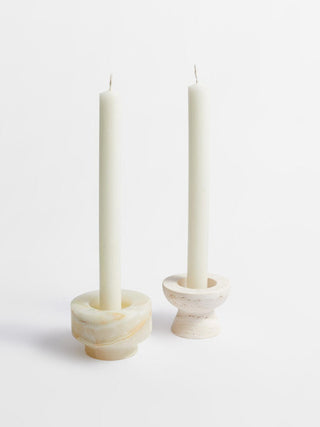 Stone Halo Candle Holder Set-Neutral Decor