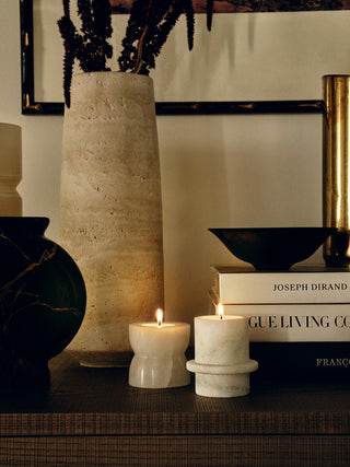 Stone Halo Candle Holder Set-Neutral Decor