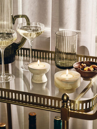 Stone Halo Candle Holder Set-Neutral Decor