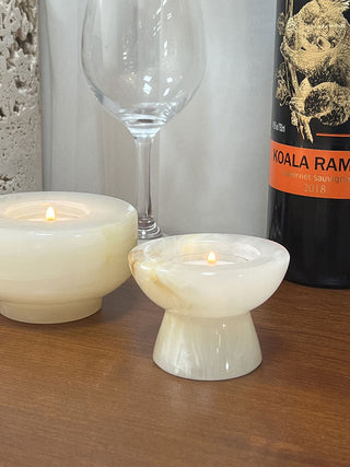 Stone Halo Candle Holder Set-Neutral Decor