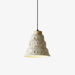 Ilphaeth Nordic Art Cloche Pierre Bois Pendentif Lumière