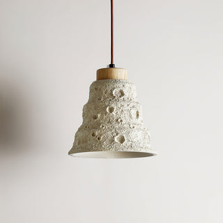 Ilphaeth Nordic Art Cloche Pierre Bois Pendentif Lumière