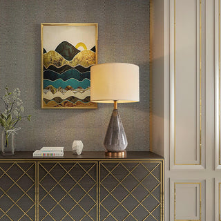 Elysian Lampe de Table en Marbre Blanc Et Noir