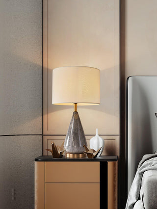 Elysian Lampe de Table en Marbre Blanc Et Noir