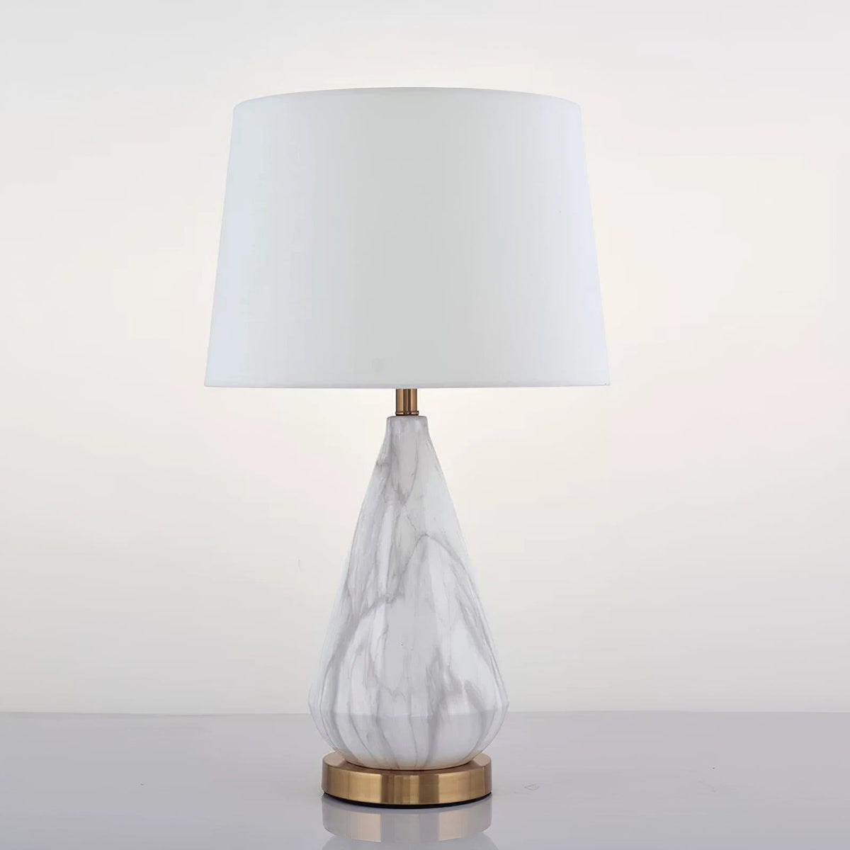 Elysian Lampe de Table en Marbre Blanc Et Noir