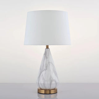 Elysian Lampe de Table en Marbre Blanc Et Noir