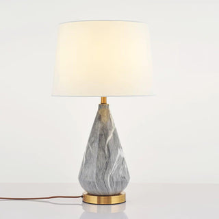 Elysian Lampe de Table en Marbre Blanc Et Noir