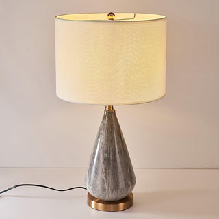 Elysian Lampe de Table en Marbre Blanc Et Noir