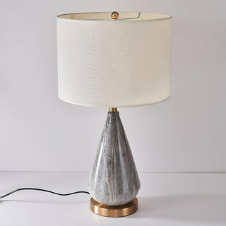 Elysian Lampe de Table en Marbre Blanc Et Noir