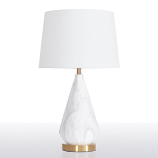 Elysian Lampe de Table en Marbre Blanc Et Noir