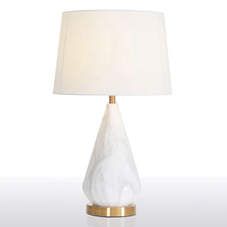 Elysian Lampe de Table en Marbre Blanc Et Noir