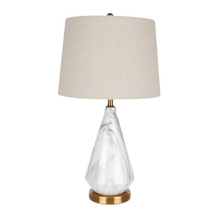 Elysian Lampe de Table en Marbre Blanc Et Noir