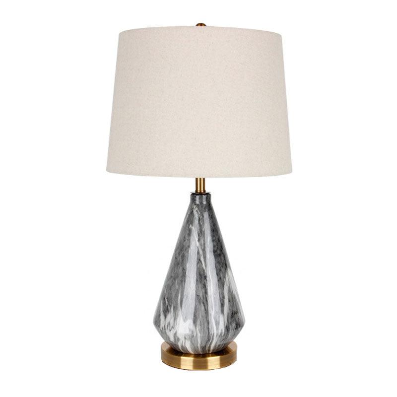 Elysian Lampe de Table en Marbre Blanc Et Noir