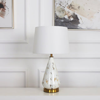 Elysian Lampe de Table en Marbre Blanc Et Noir