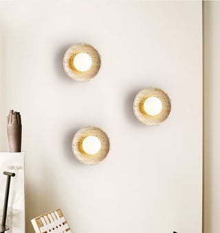Vephair Bol-Cadre Travertin Luminaire Mural