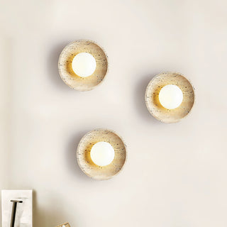Vephair Bol-Cadre Travertin Luminaire Mural