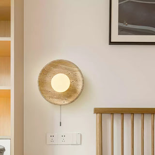Vephair Bol-Cadre Travertin Luminaire Mural