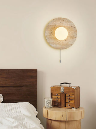 Vephair Bol-Cadre Travertin Luminaire Mural