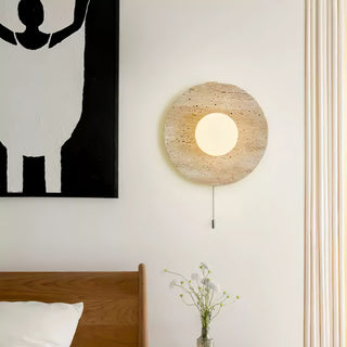 Vephair Bol-Cadre Travertin Luminaire Mural