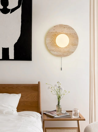 Vephair Bol-Cadre Travertin Luminaire Mural