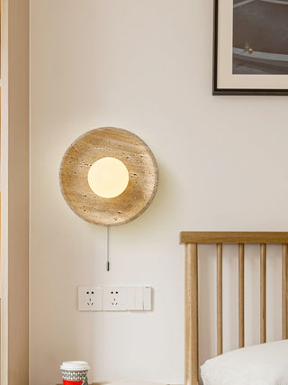 Vephair Bol-Cadre Travertin Luminaire Mural