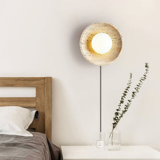 Cocarila Applique Murale en Travertin avec Abat Jour Annulaire