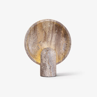 Valemu Saucer-Base Lampe de Table Travertin