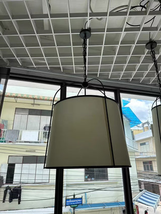 Flare Lampe Suspendue en Métal et Tissu Style Industriel Vintage