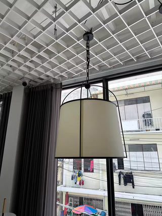 Flare Lampe Suspendue en Métal et Tissu Style Industriel Vintage