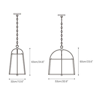 Flare Lampe Suspendue en Métal et Tissu Style Industriel Vintage