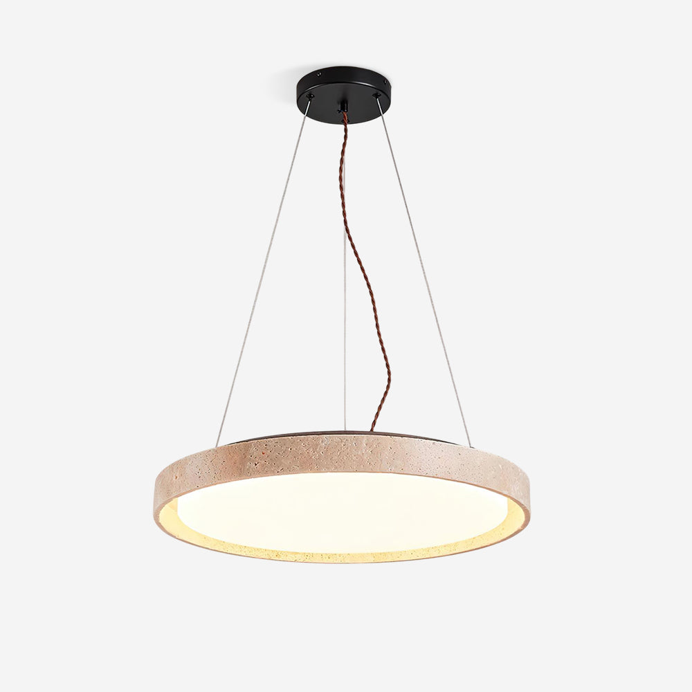 Ritta Pendant Light Travertine Ring-Neutral Decor