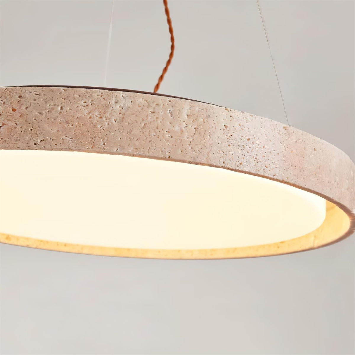 Ritta Pendant Light Travertine Ring-Neutral Decor